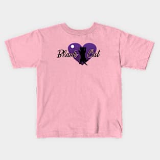 T- Shirt Black Cat Love Cat Kids T-Shirt